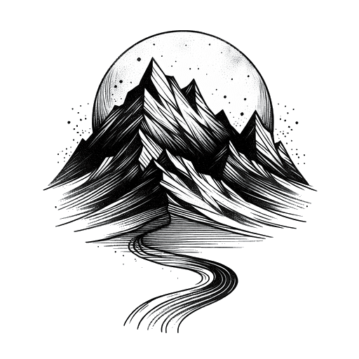 Mountain Sketch Tattoo