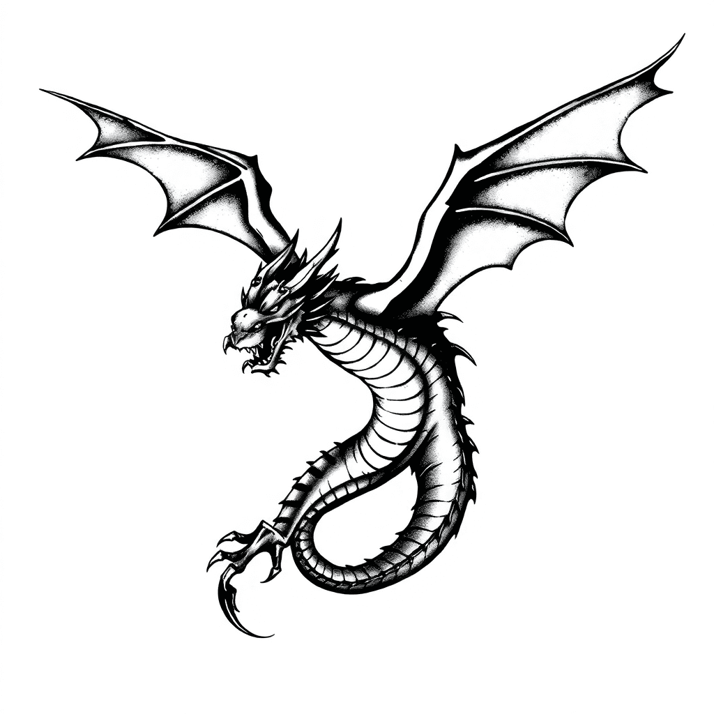 A Mid Evil Flying Dragon