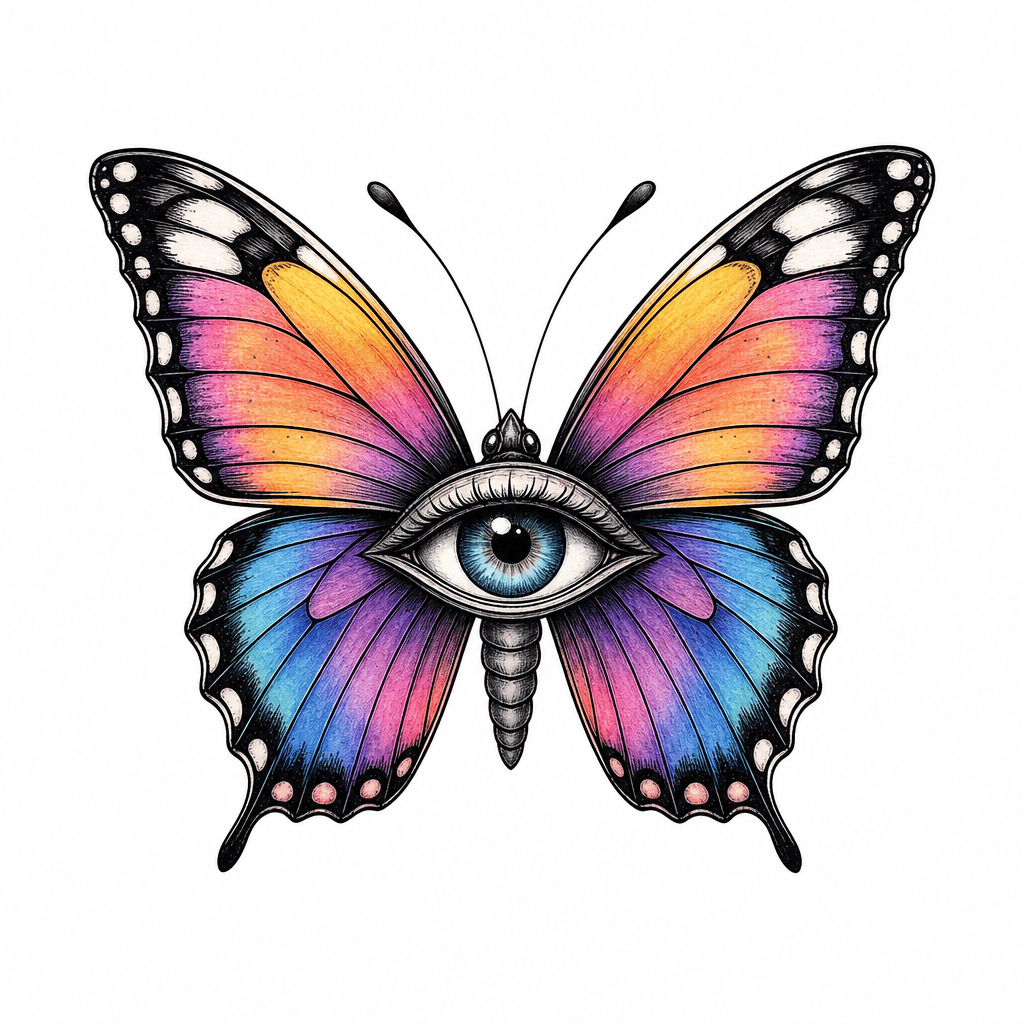 Colorful Butterfly With Eye