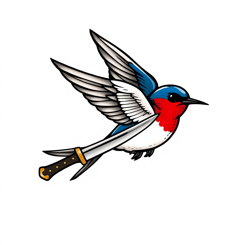 Swallow With Knife