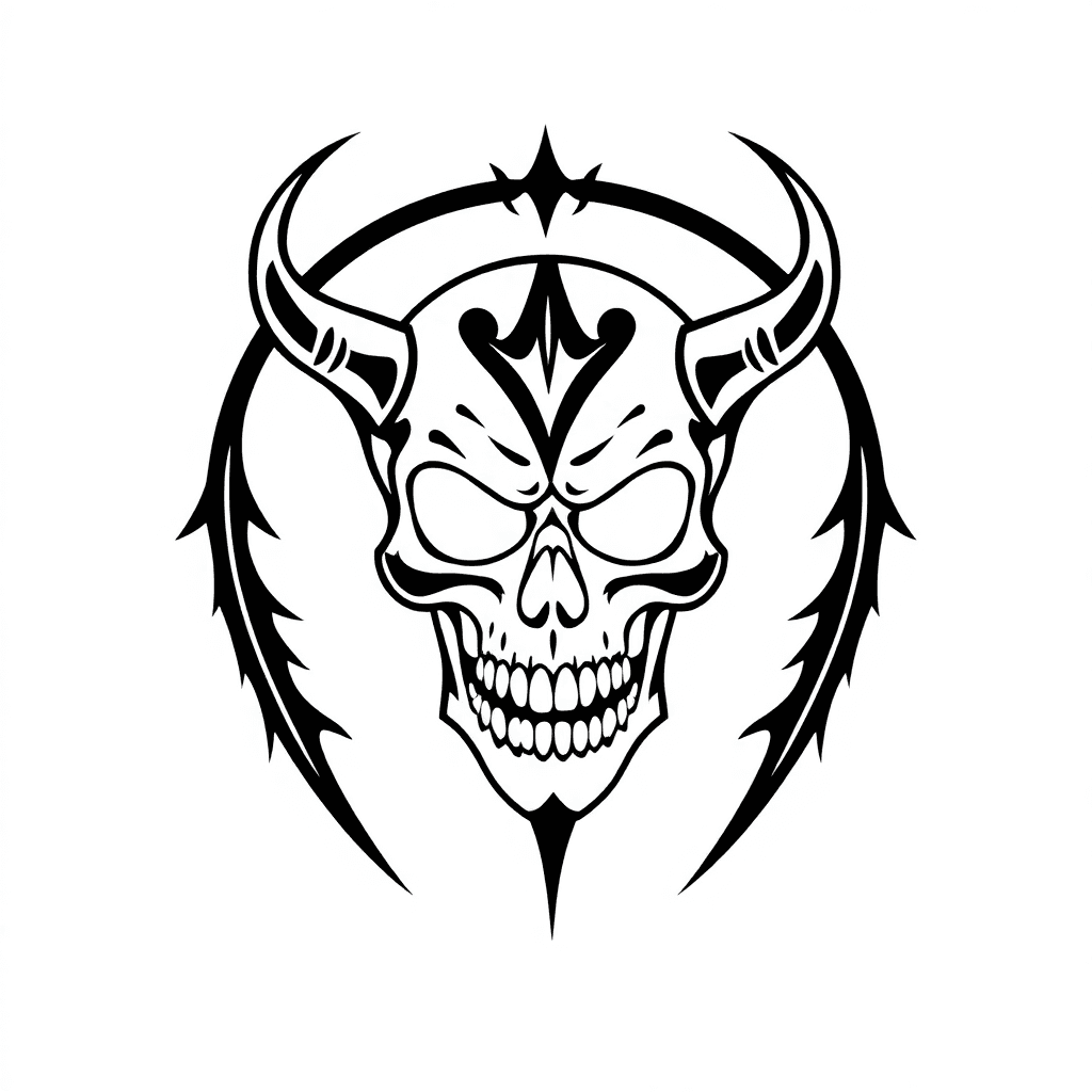 Skull With Words Devyn