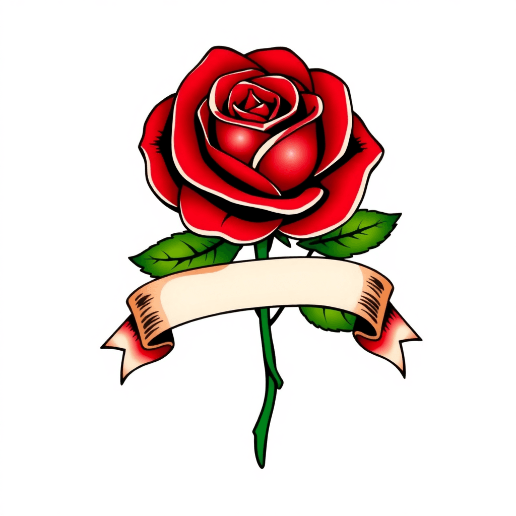 Rose With Banner