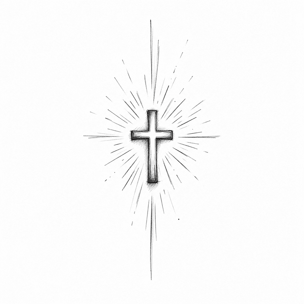 Small Cross With Rays