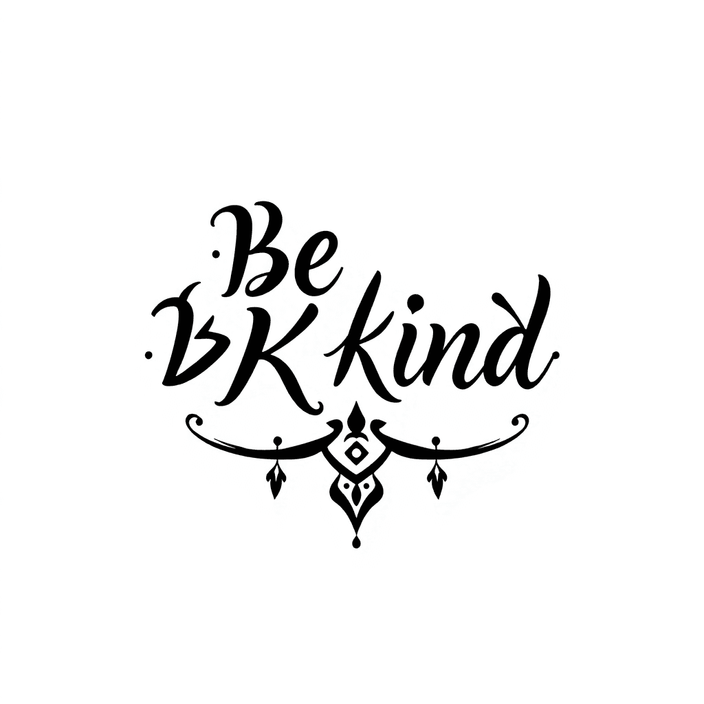 The Words "be Kind" Using A Calligraphy Pen