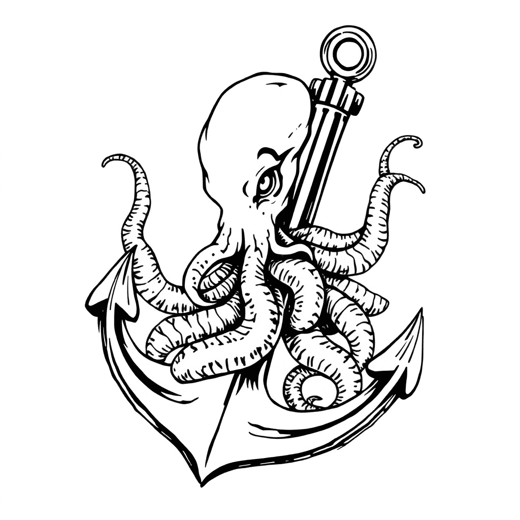 Kraken On A Anchor