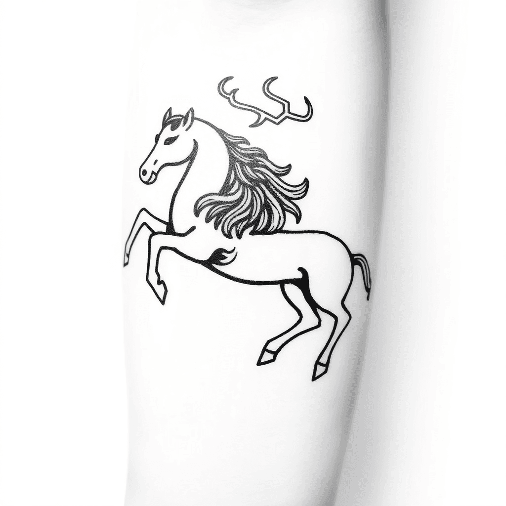 Pferd Mit Acht Beinen, Sleipnir, Oberarm,