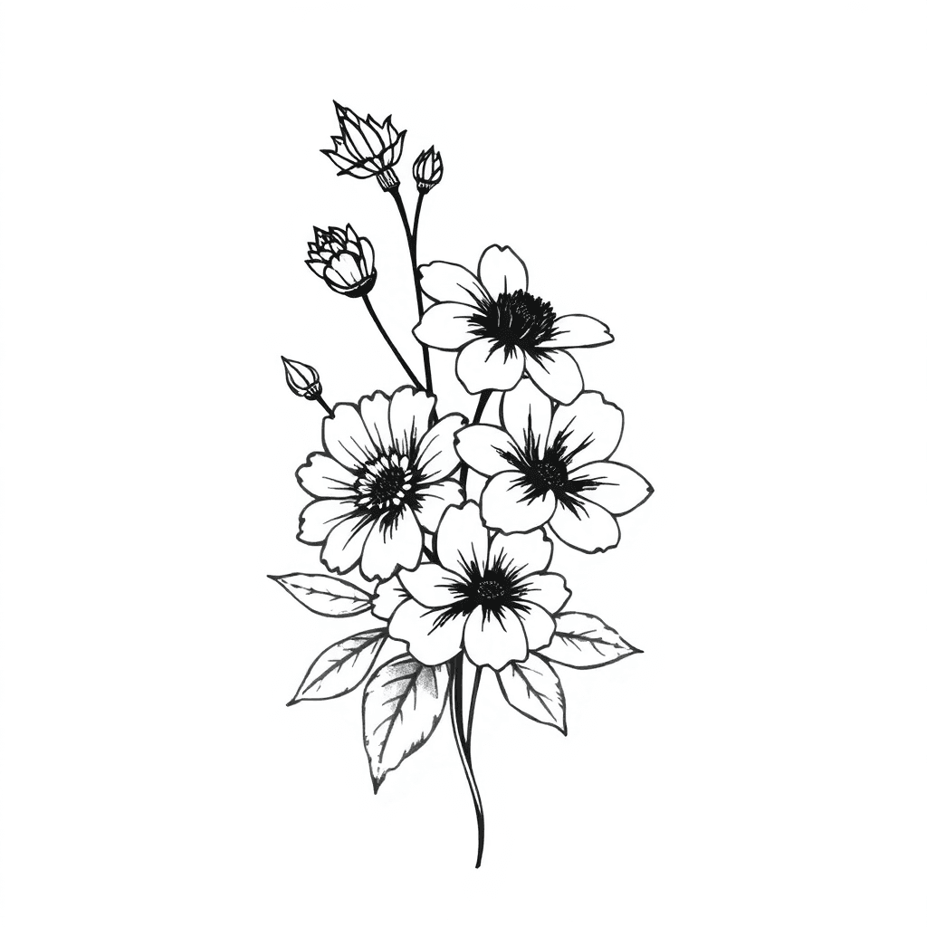 July Birth Month Flower August Birth Month Flower November Birth Month Flower Together
