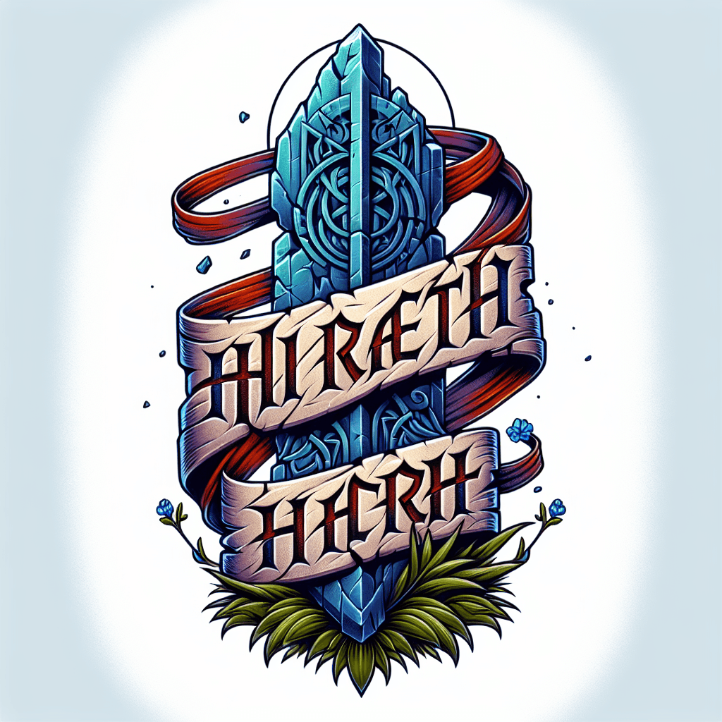 The Word “hiraeth” Carved In A Stone Banner