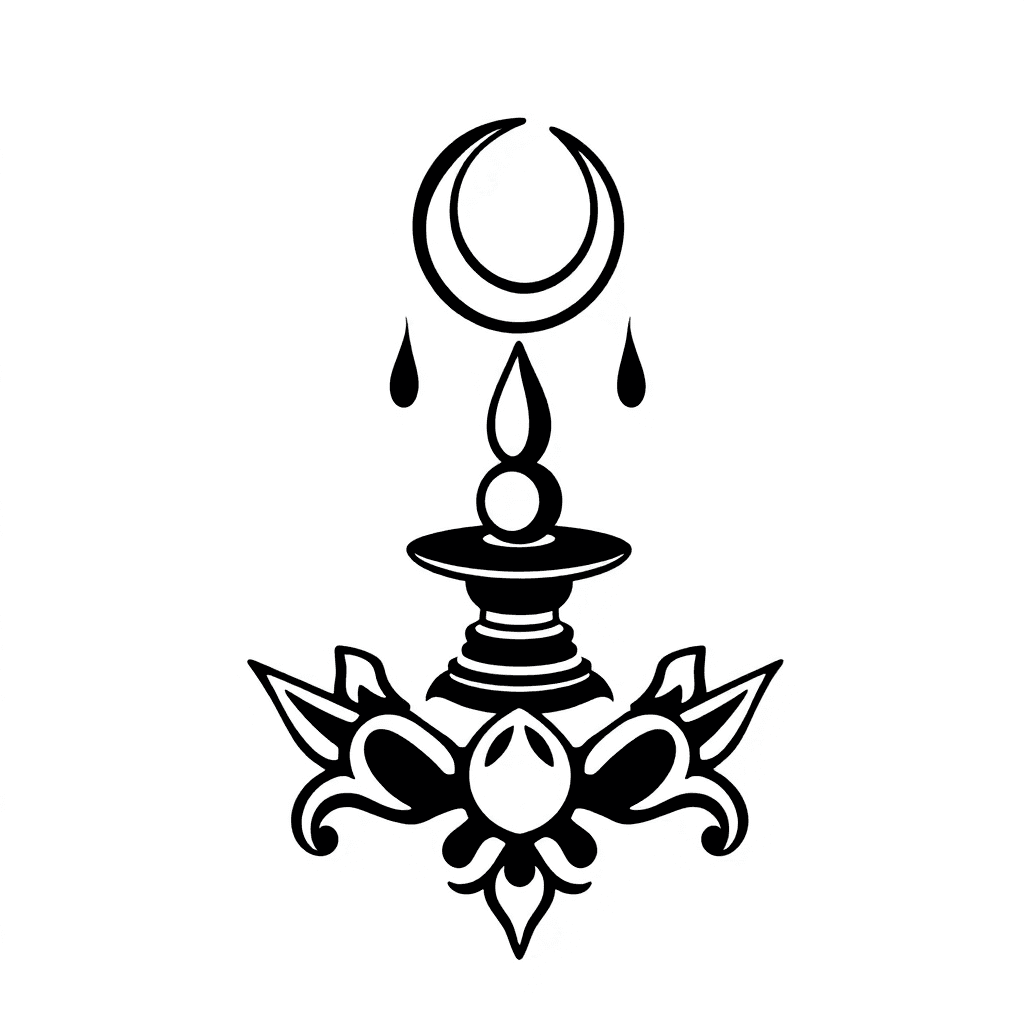 Design Idea:
1.central Element: A Small, Traditional Shiva Lingam With A Crescent Moon (symbolizing Lord Shiva) Above It. You Can Add Subtle Water Droplets Falling Around The Lingam To Represent The