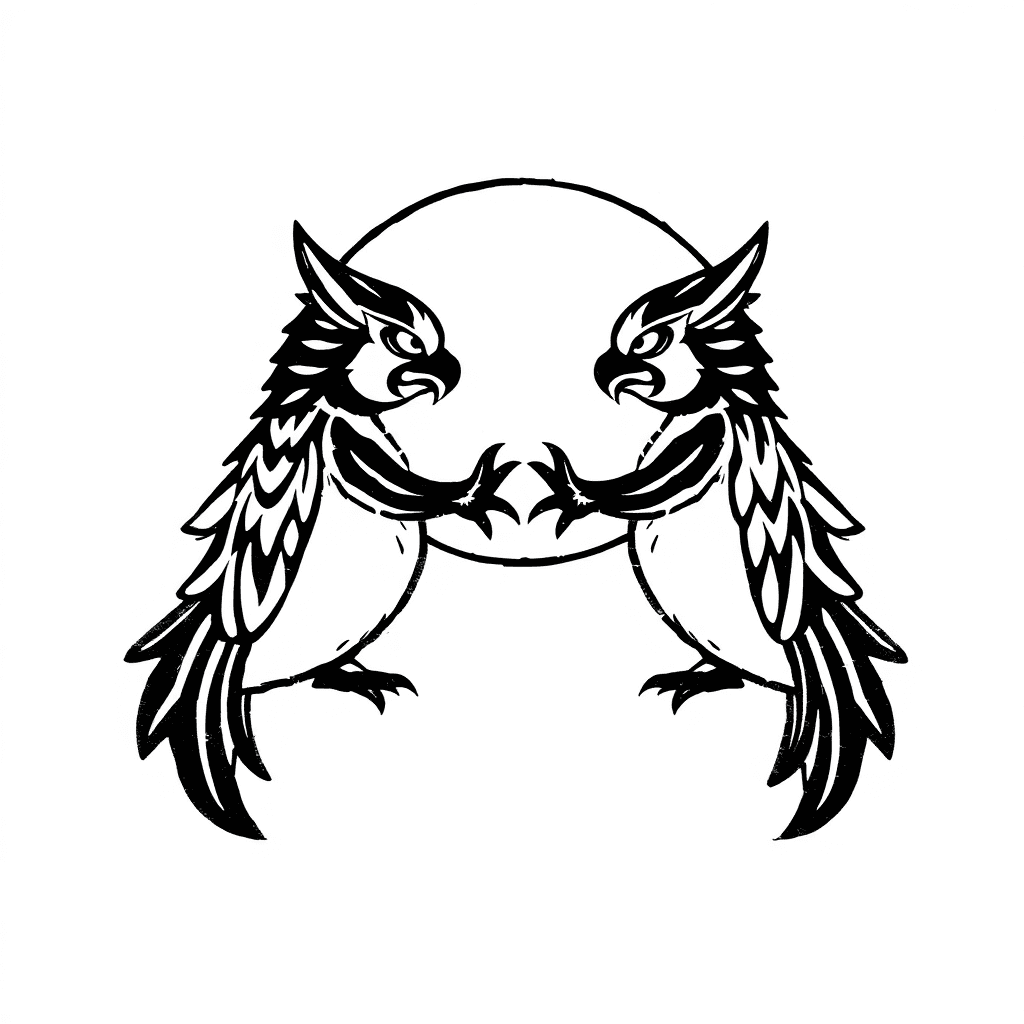 Two Kohi Facing Each Other Doing A Moon