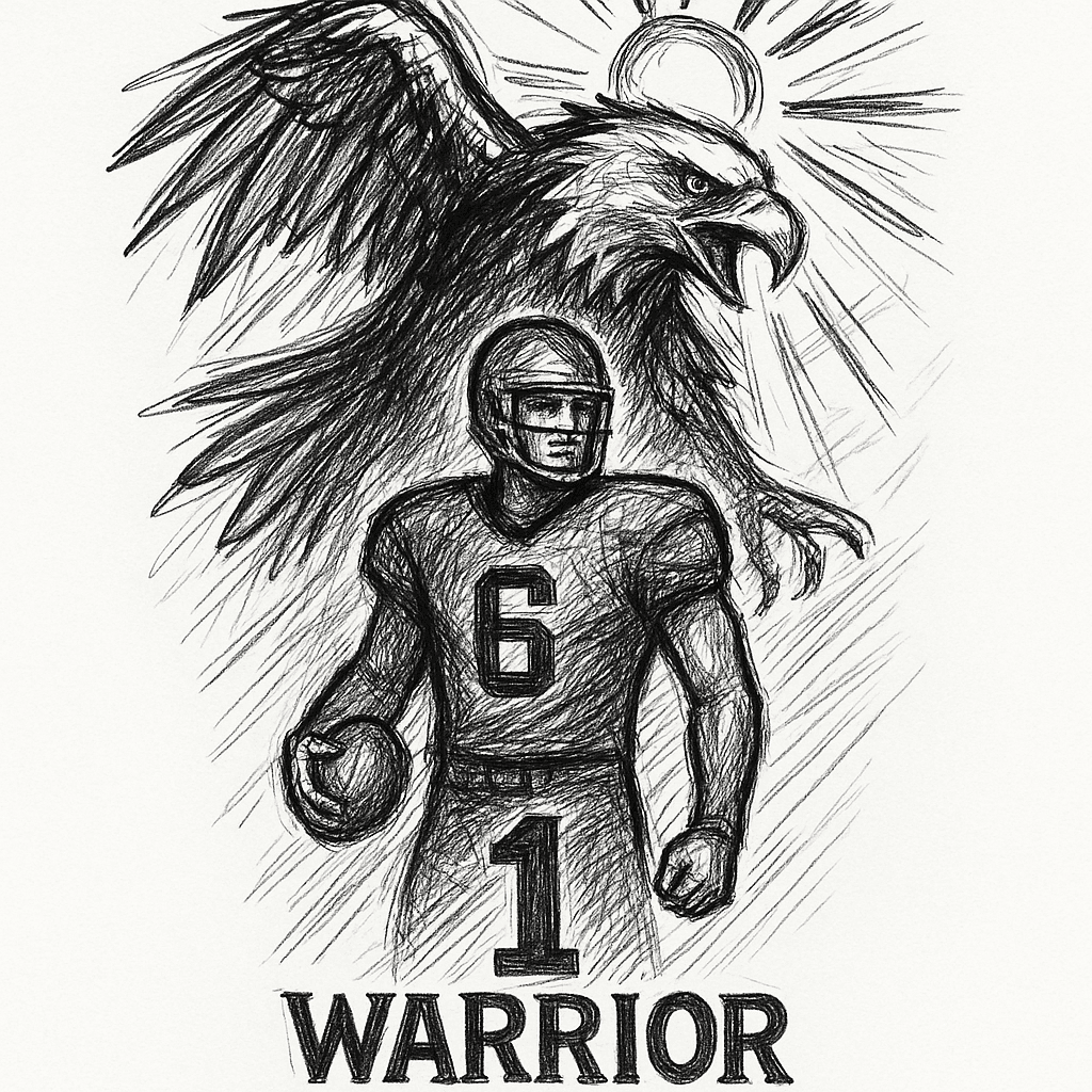 I Want A Full Sleeve Tattoo Involving An Aggressive Eagle And Sun Rays Kind Of Thing Going In On My Shoulder Plate And I Play Football And I Wore Jersey Number 6 I’m A Single Son And A Warrior