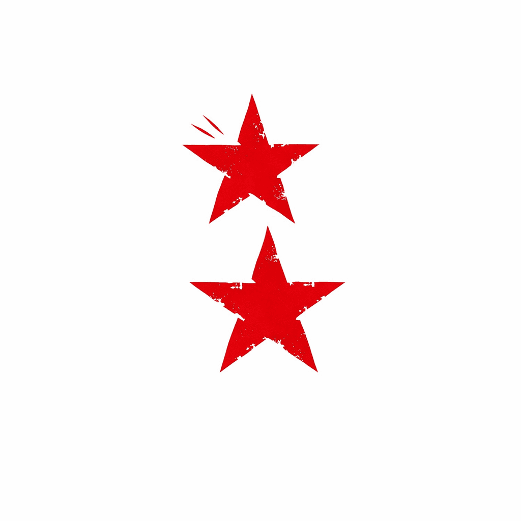 Red Two Stars