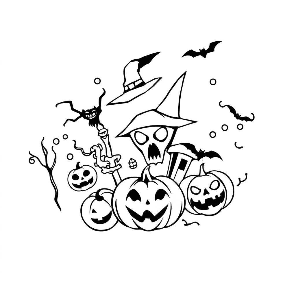 Flash Sheet Of Halloween Things