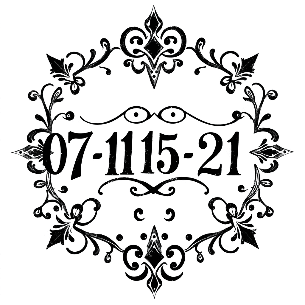 A Tattoo In Roman Numerals 07/15/21 Surrounded By A Paisley Western Pattern