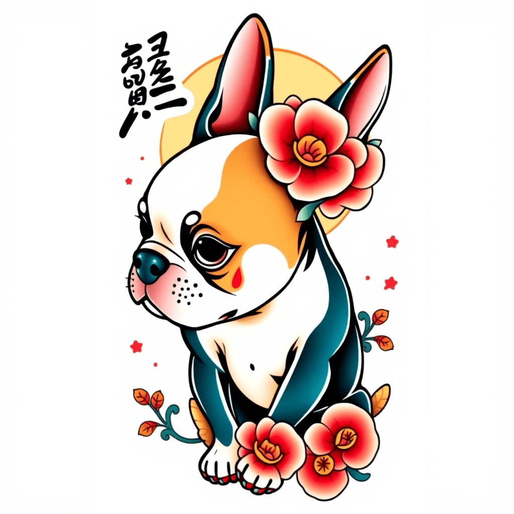 A Cute Boston Terrier