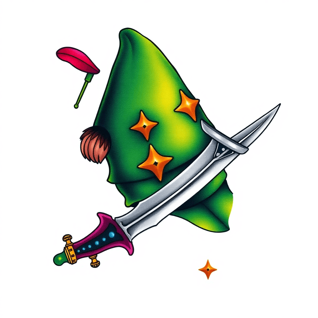 Peter Pans Hat And Dagger