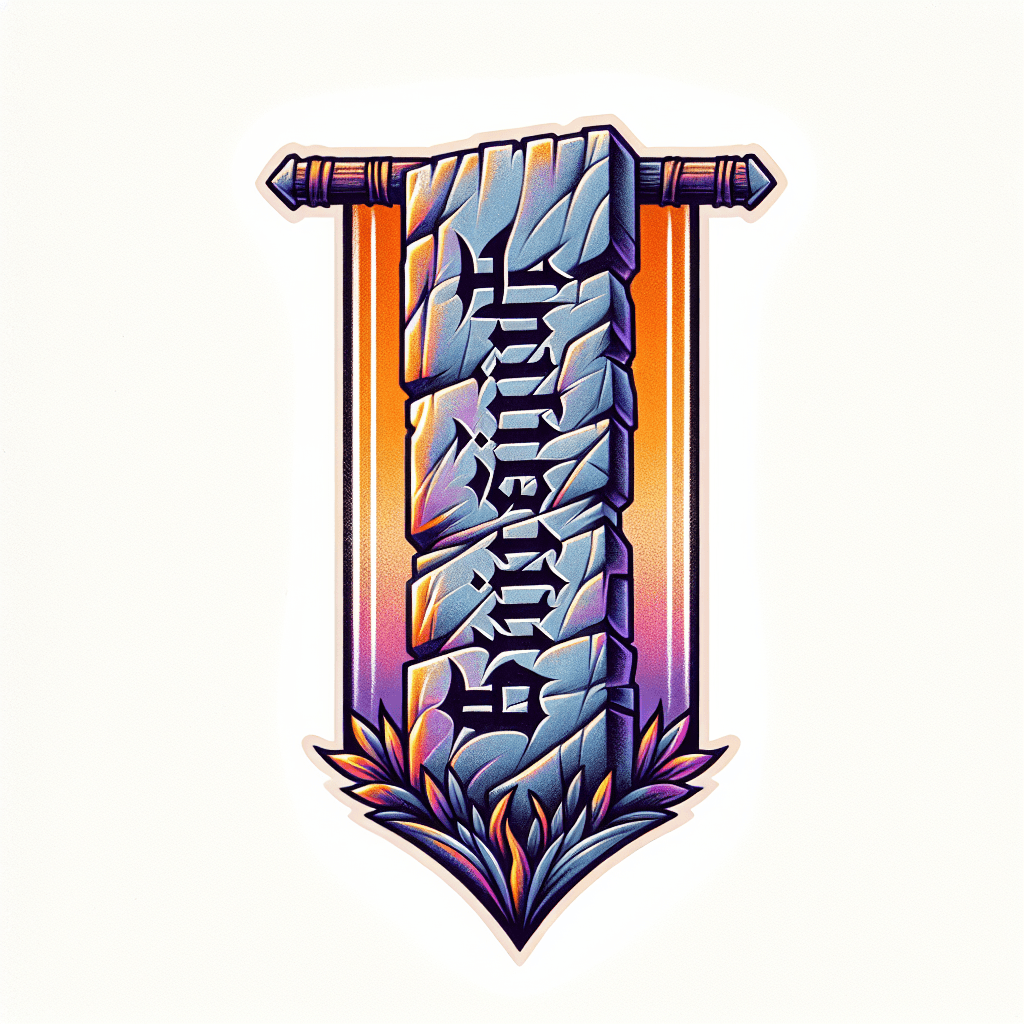 Stone Banner With The Word “hiraeth” Carved Into It