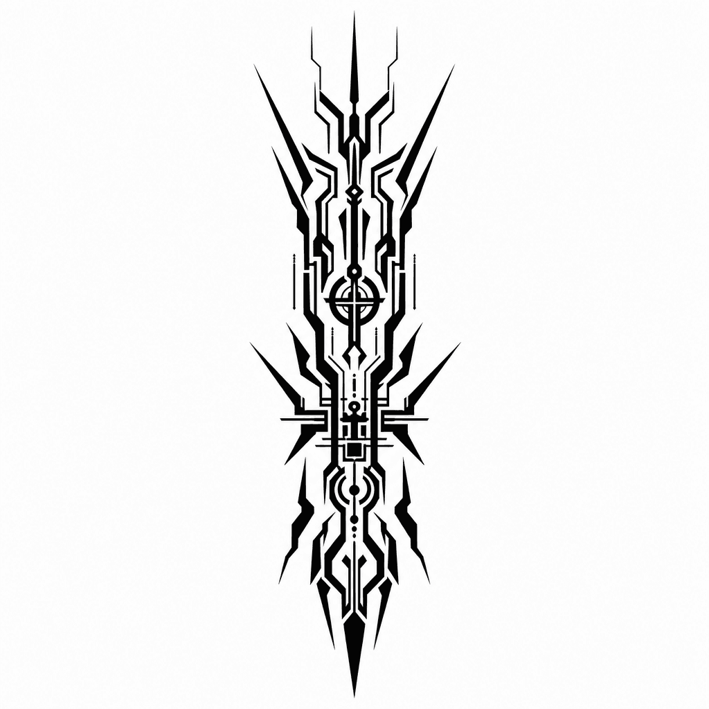 Spiked Cybersigil Forearm Symbol
