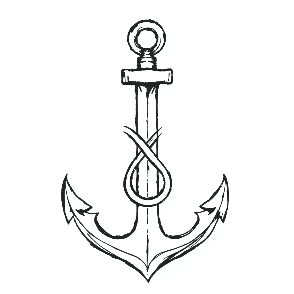 An Anchor With An Infinity Symbol