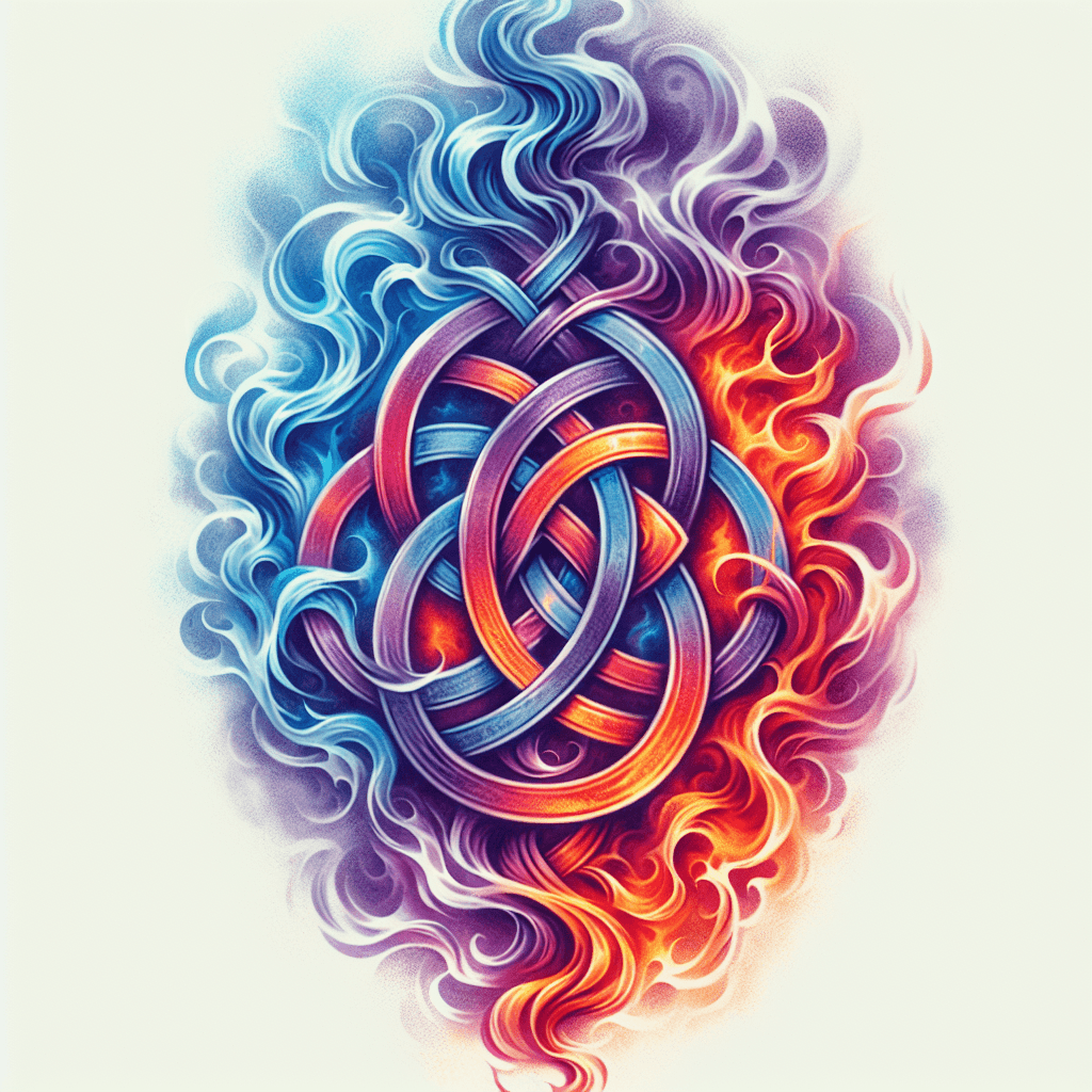 Celtic Knot Made Out Of Smoke