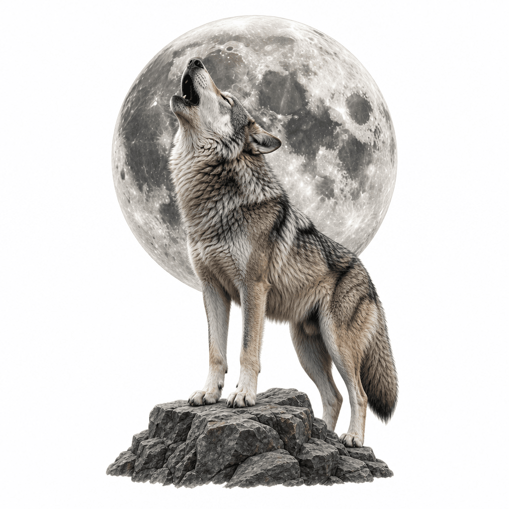 Wolf Howling At The Moon