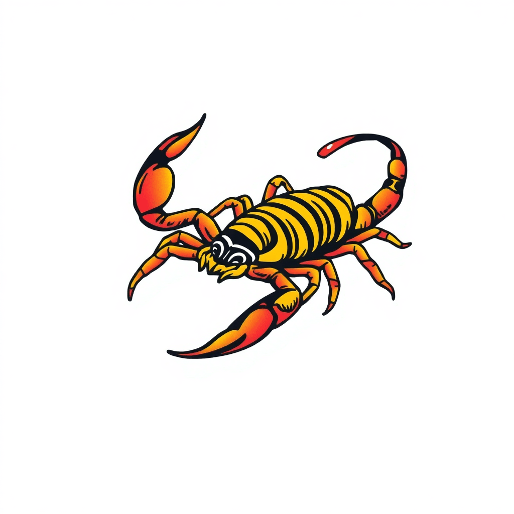 Traditional "Diplocentrus scorpion" Tattoo Design