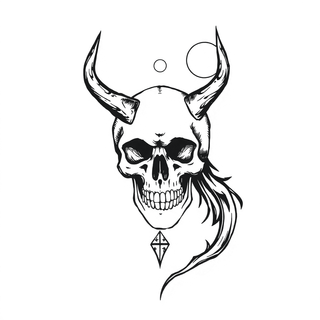 Nordische Göttin Hel, Half Skull, Mit Mond