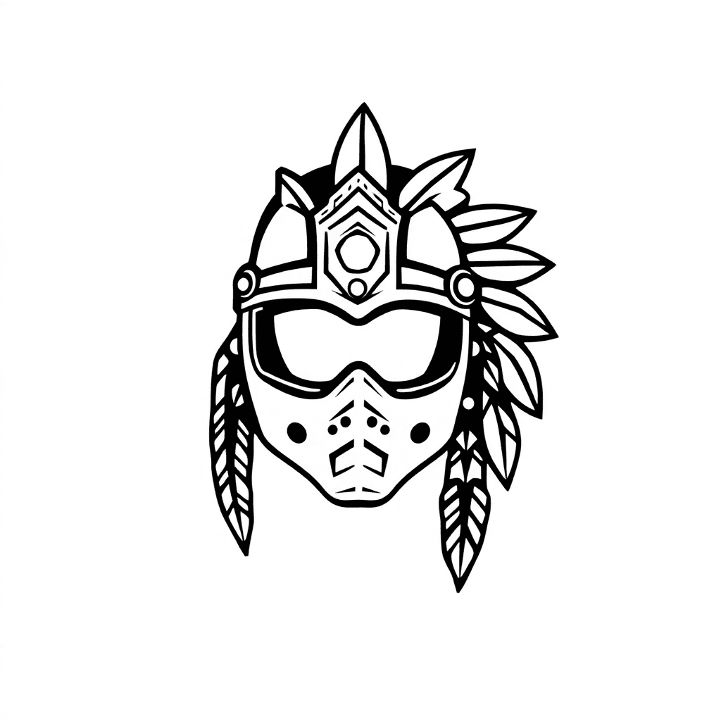 Native American Inspired Firefighter Helmet