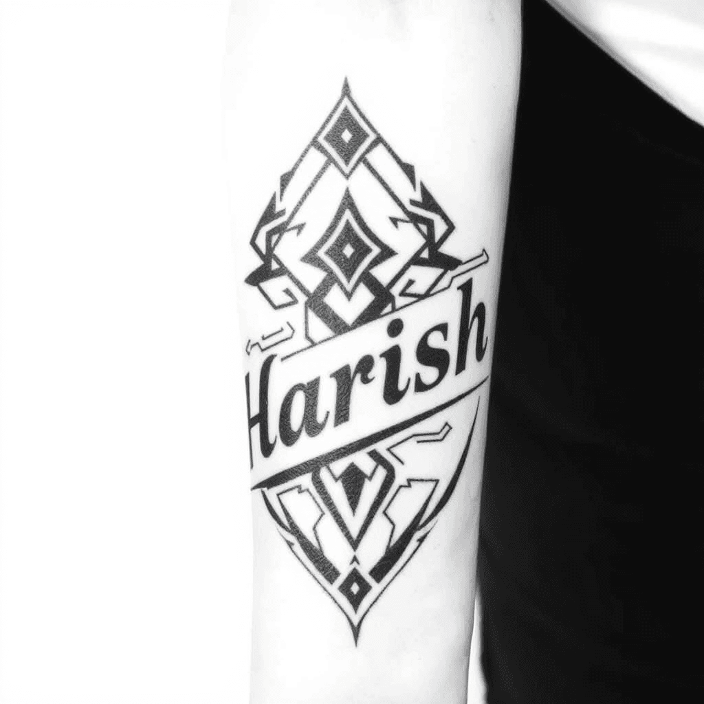 Harish Name Tattoo For Forarms