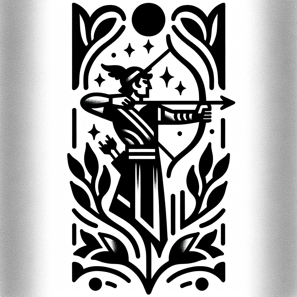 Traditional "an archer" Tattoo Design