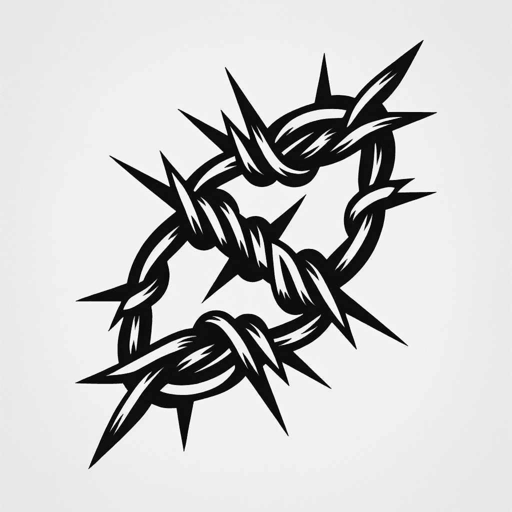 Traditional "Barbed wire" Tattoo Design