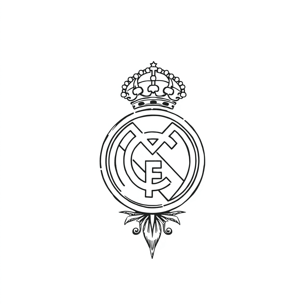 Tatuaje Del Escudo Del Real Madrid Estilo Nórdico Con Vikingos