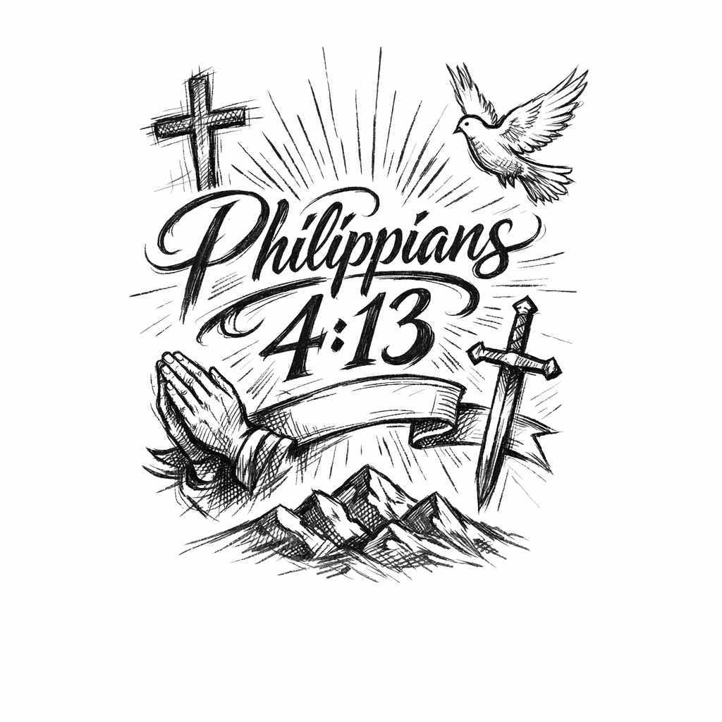 Philippians 4:13 In Cursive
