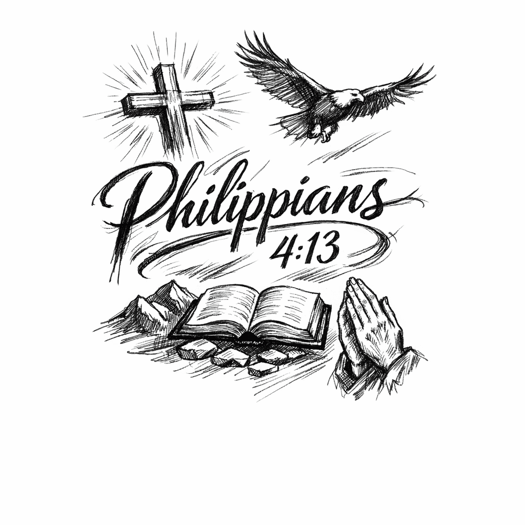 Philippians 4:13 In Cursive