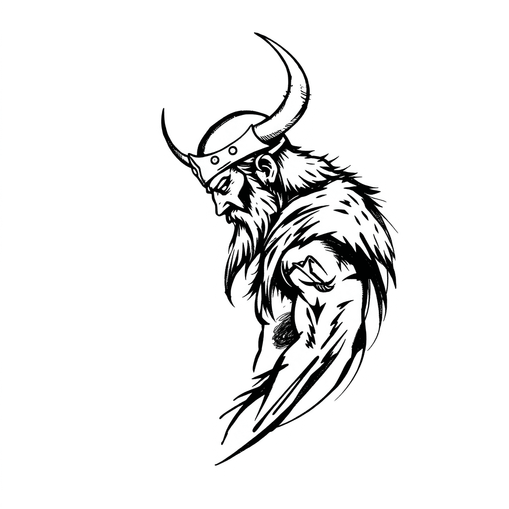 A Viking From Right Side Looking Down