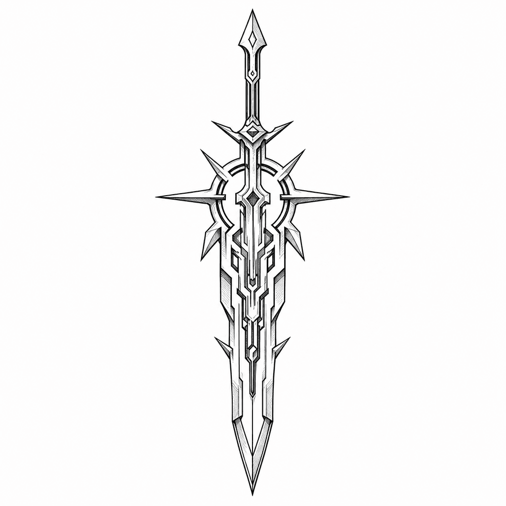 Spiked Cybersigil Sword Shape
