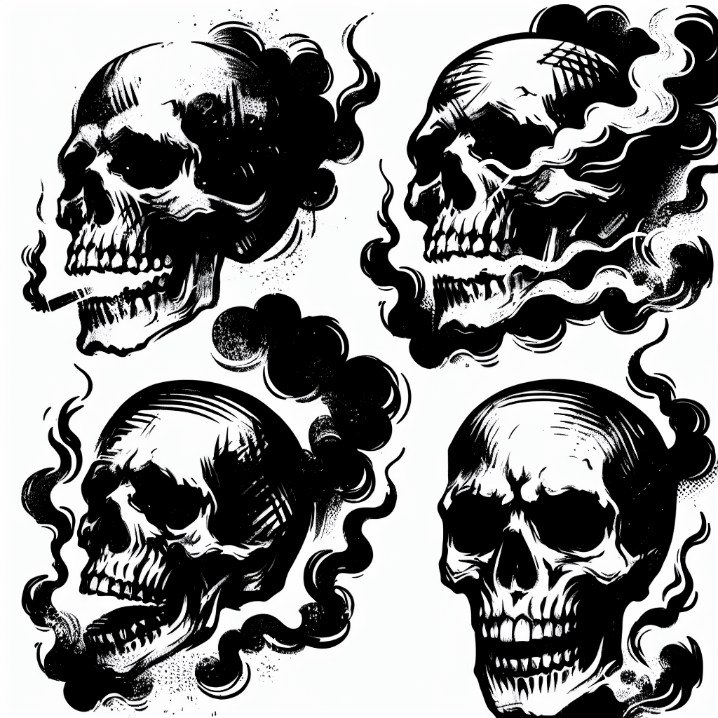 Skulls With Smoke