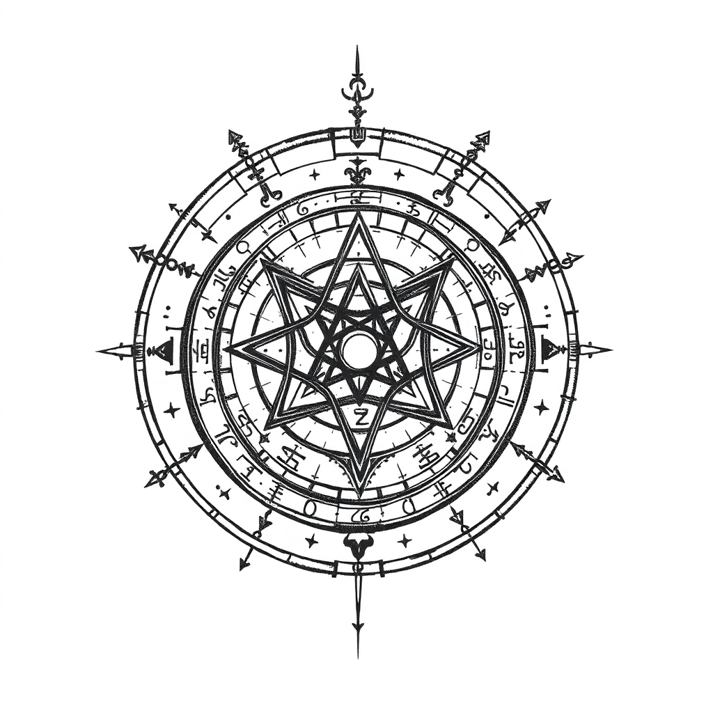 If You Want To Incorporate All These Powerful Symbols And Runes Into A Tattoo In The Shape Of A Small Circle Or Sphere Behind Your Neck, Using The Nikola Tesla 3, 6, 9 Principle, We Can Break Down The