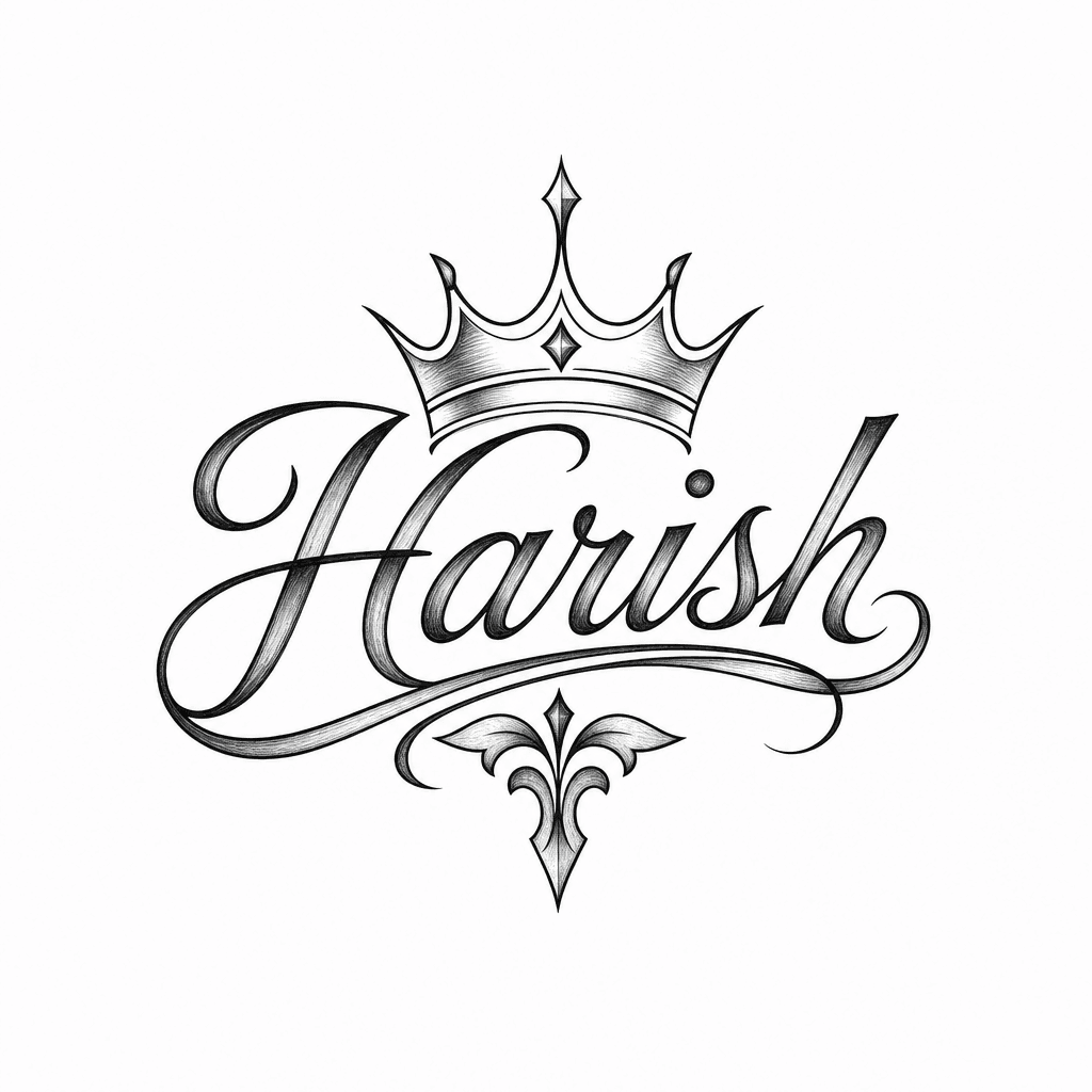 A Tattoo Of Harish Name
