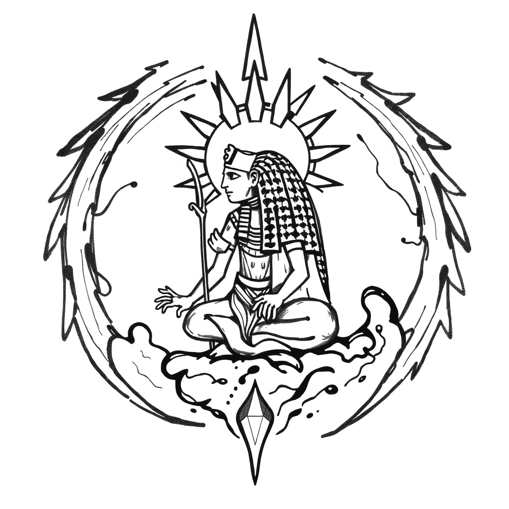 God Ra In Universe And Sun