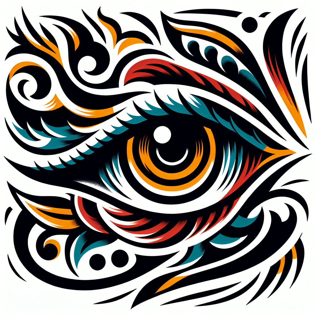 Traditional "an eye with an intense gaze" Tattoo Design