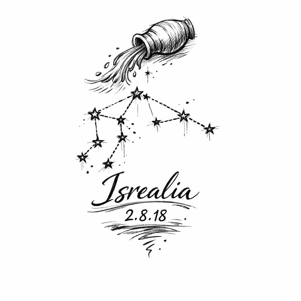 Constellation Of Aquarius With The Name Isrealia Date Of Birth 2.8.18