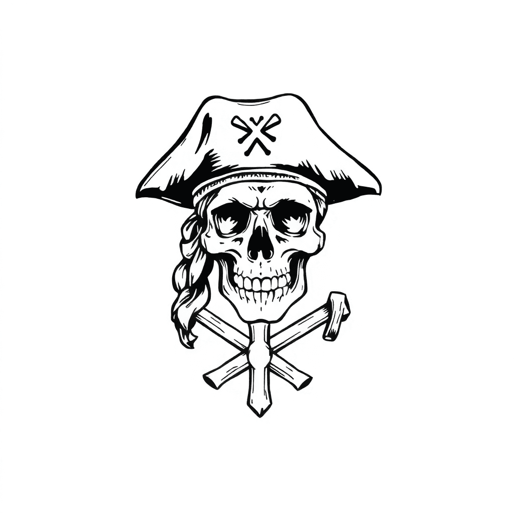 Una Bandera Pirata Que La Calavera Tenga Una Gorra De Maquinista Y En La Cruz En Vez De Huesos Banderines De Jefe De Estación