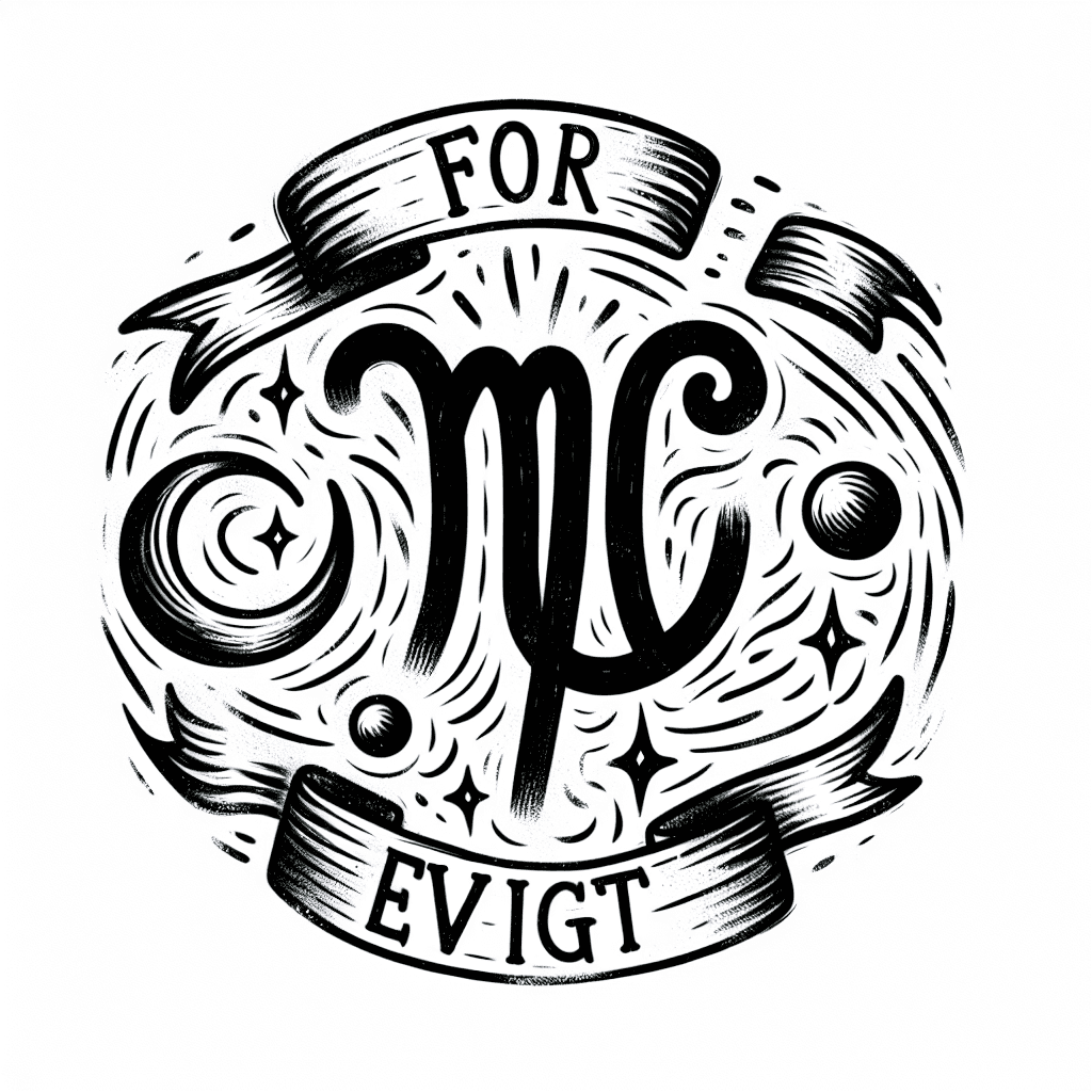 "for Evigt" Surrounding A Virgo Symbol
