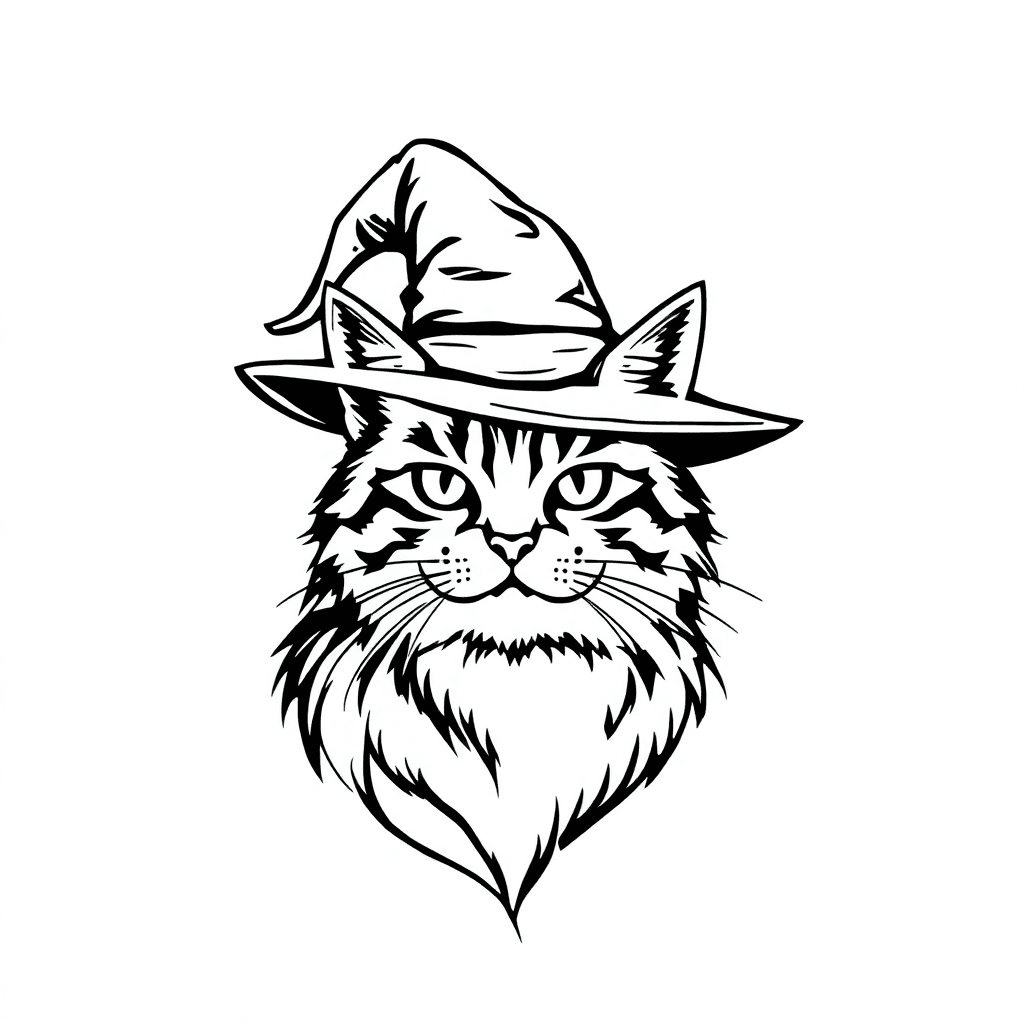 Cat With Wizard Hat