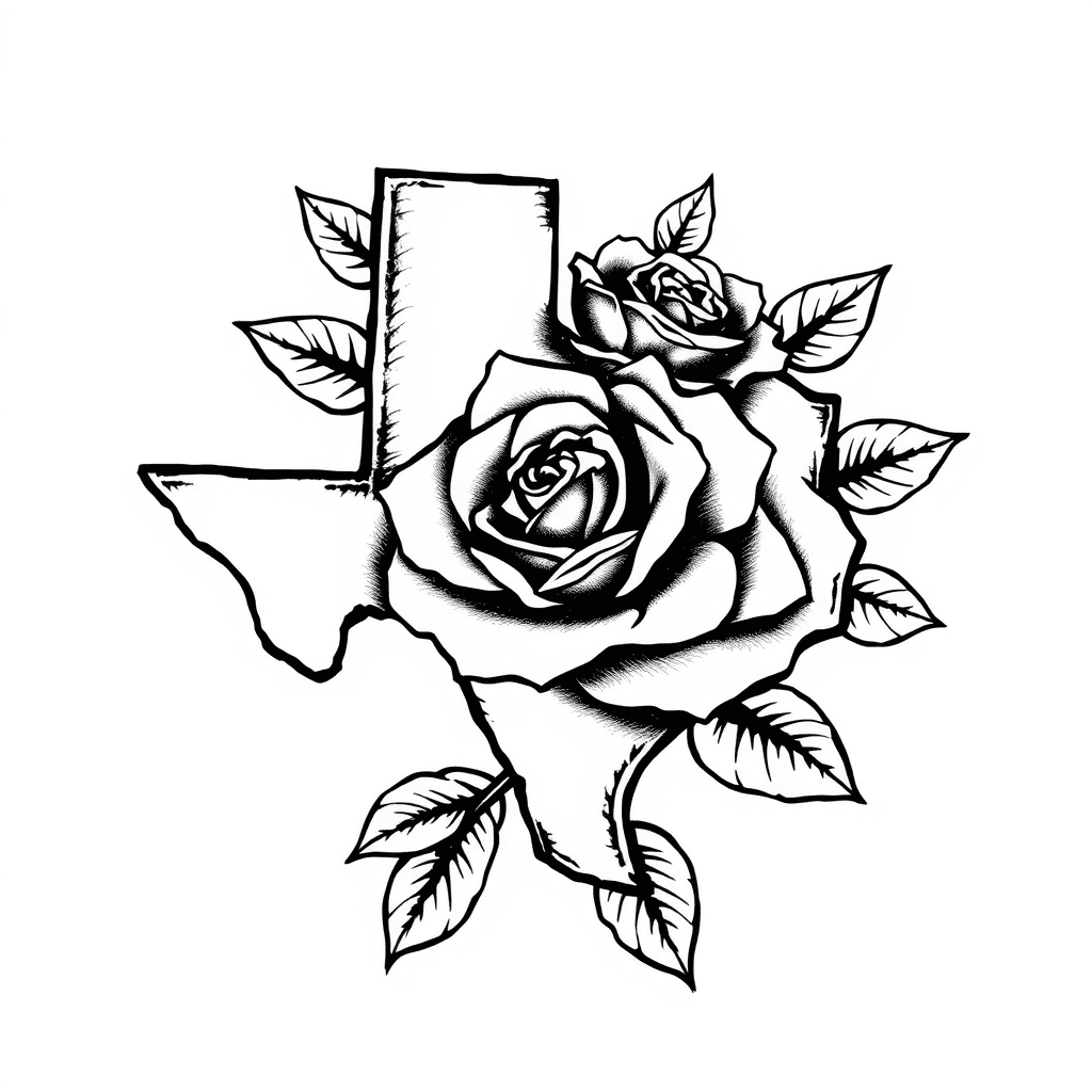 Texas With Rose