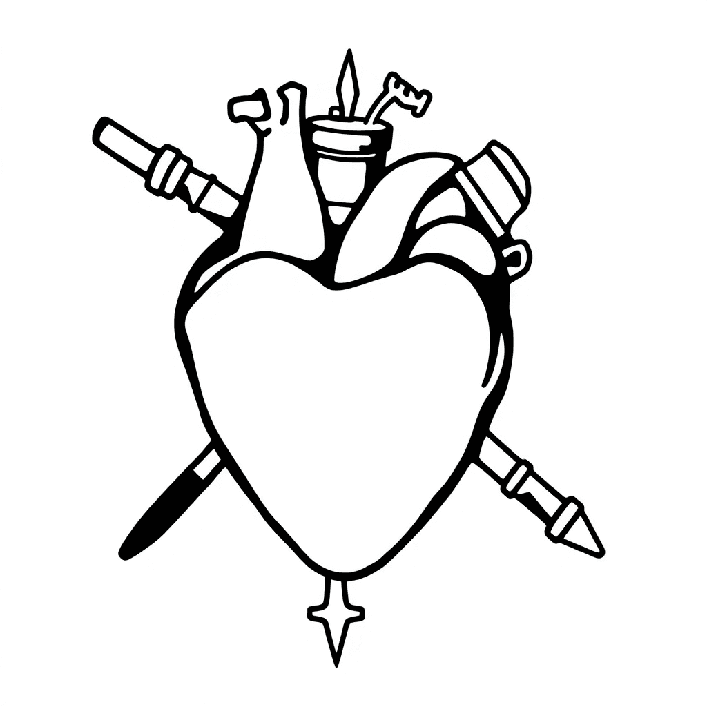 Corazón Con Un Motor En El Interior.