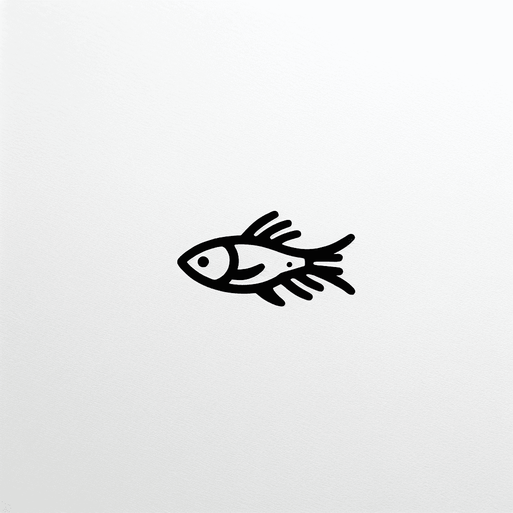 Mini Swamp Fish Lineart