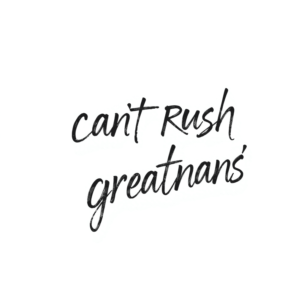 I Want The Words Cant Rush Greatness In A Grafitti Style