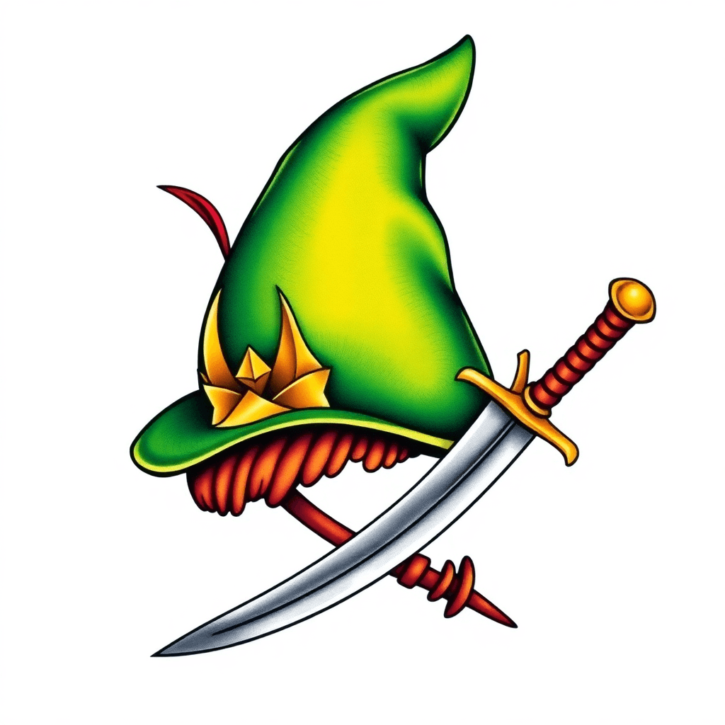 Peter Pans Hat And Dagger